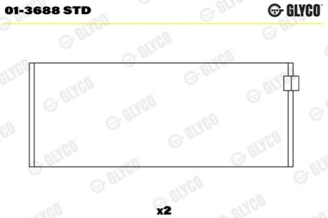 Вкладиш шатунний Glyco 013688STD