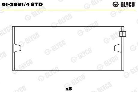 Вкладиш шатунний Glyco 0139914STD