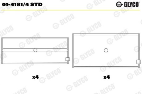 Подшипник скольжения Glyco 01-4181/4 STD