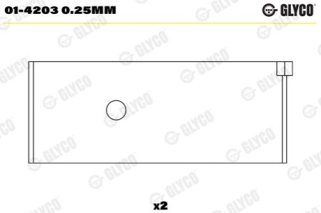 Вкладыши Glyco 01-4203 0.25MM (фото 1)