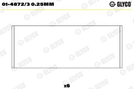 PANEWKI KOR. OPEL 1.0 0.25MM KPL. Glyco 01-4872/3 0.25MM