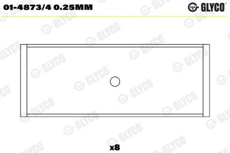 PANEWKI KOR. VW 1.2TSI 0.25MM KPL. Glyco 01-4873/4 0.25MM