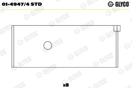 Шатунный подшипник SUZUK AERIO (ER) 1.6 i Glyco 01-4947/4 STD (фото 1)