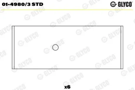 Вкладиші шатунні, комплект (STD) CITROEN C1, C1 II DAIHATSU CUORE VII, SIRION PEUGEOT 107, 108 SUBARU JUSTY IV TOYOTA AYGO, AYGO X, IQ, YARIS, YARIS / VIOS 1.0/1.0LPG 01.05 Glyco 0149803STD