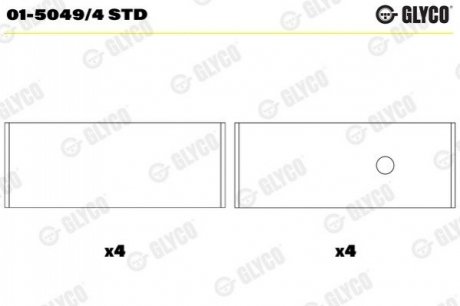 Вкладыши Glyco 01-5049/4 STD