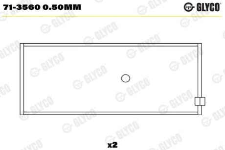 Вкладыши шатунные на 1 шатун Glyco 71-3560 0.50MM