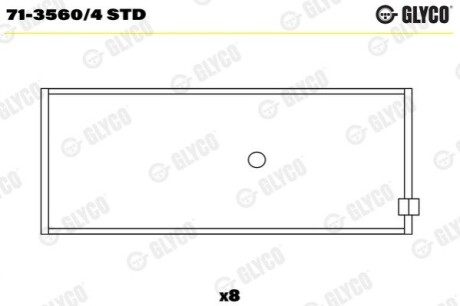 Подшипник скольжения Glyco 71-3560/4 STD (фото 1)