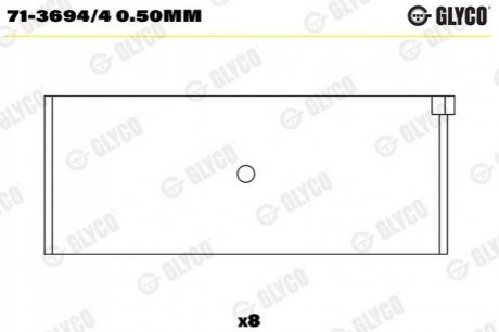 Подшипник скольжения Glyco 71-3694/4 0.50MM