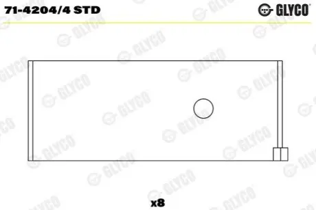 Фото 1 — Вкладиші шатунні Glyco (71-4204/4 STD) Фото Вкладиші шатунні Glyco (71-4204/4 STD) зображення 1