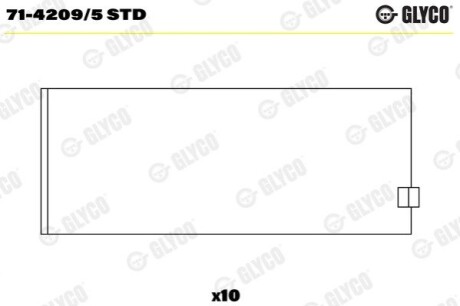 Подшипник скольжения Glyco 71-4209/5 STD