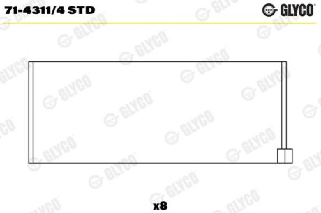 Комплект вкладышей двигателя Glyco 71-4311/4 STD