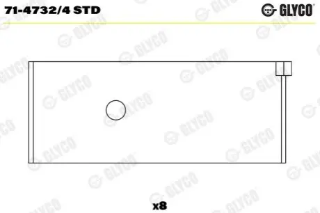 Шатунний підшипник (STD) GEO TRACKER SUZUKI BALENO, GRAND VITARA I, GRAND VITARA II, VITARA 1.8/2.0 01.88-02.15 Glyco 7147324STD