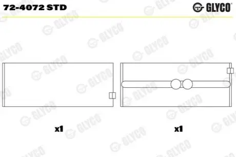 Вкладиш колінвалу Glyco 724072STD