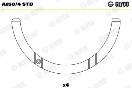 Опора коленвала Glyco A1504STD