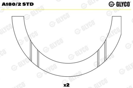 Подшипник скольжения Glyco A180/2 STD