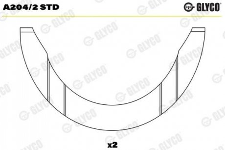 Автозапчасть Glyco A2042STD
