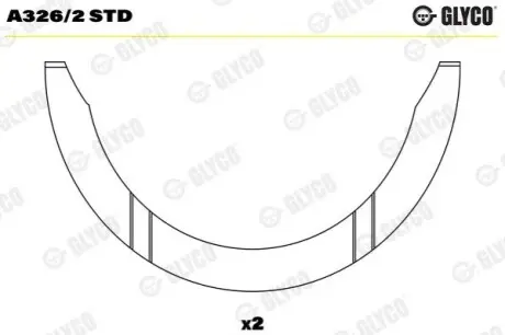 Опора коленвала Glyco A3262STD