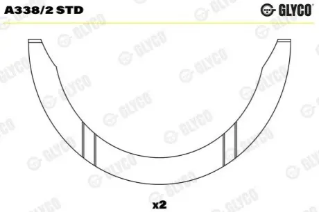 Опора коленвала Glyco A3382STD
