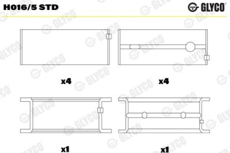 Подшипник скольжения Glyco H016/5 STD