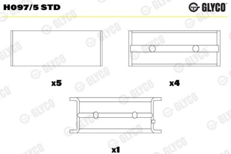 Подшипник скольжения Glyco H097/5 STD