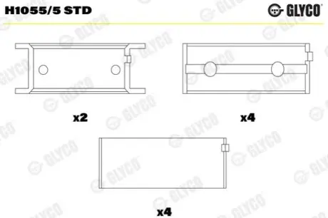 Автозапчасть Glyco H10555STD Купить в Украине