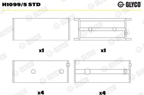 Подшипник скольжения Glyco H1099/5 STD