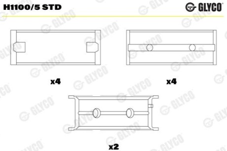 Підшипник ковзання Glyco H1100/5 STD