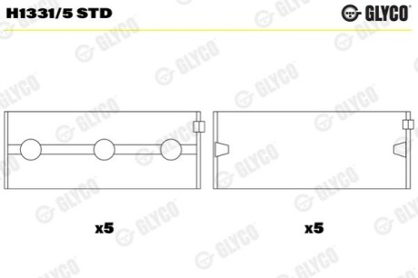 Подшипник скольжения Glyco H1331/5 STD