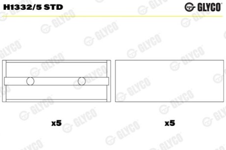 Подшипник коленвала Glyco H13325STD