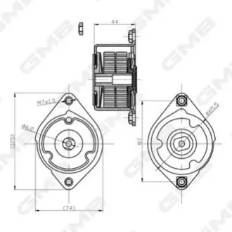 Фото Натяжник ременя генератора BMW 5 (E60/E61)/7 (E65-E67) 03- GMB (GAT20510) зображення 1