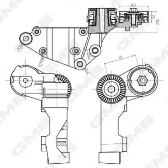 FORD Ролик натяжной Focus 1.8TDCi/TDDi -04, Transit Connect 1.8Di/TDCi 02-. GMB GAT32360 Купить в Украине
