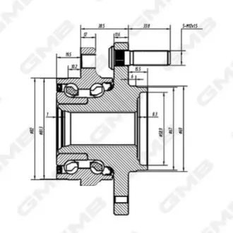 HYUNDAI К-т подшипника ступицы перед. i30 (FD) 1.6 07-16, i30 (GD) 1.4 11-16, KIA CEED 1.0 T-GDI 15 GMB GH34880