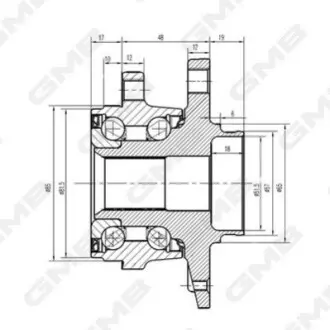 VW Подшипник пер. ступицы AUDI, SKODA, SEAT, 12 GMB GH35030M
