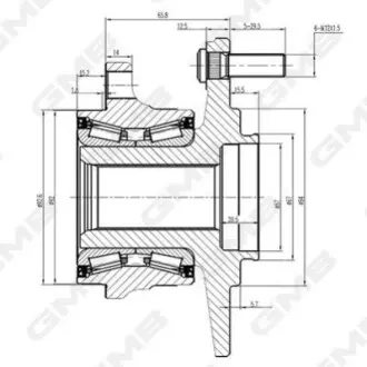 MITSUBISHI Підшипник задн.. Pajero 07 - GMB GH35140 Купити в Україні