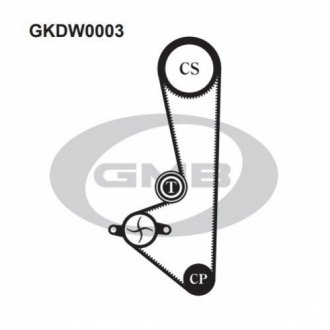 Ремонтный комплект для замены ремня газораспределительного механизма - GMB GKDW0003 (фото 1)