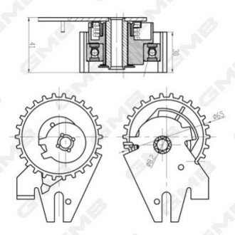 FIAT Натяжной ролик PUNTO/BRAVA/MAREA 1,9D 95- GMB GTB0390