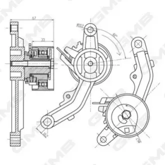 CHRYSLER Ролик нат.Voyager IV,Dodge Nitro,Jeep 2.5/2.8CRD 00 GMB GTB0650