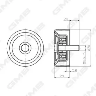 Ролик натяжной GMB GTC0240