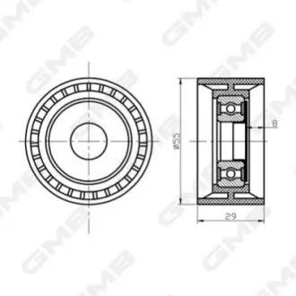 DB Ролик натяжителя ремня W220 S600 00-,Sprinter 09- GMB GTC0570 Купити в Україні