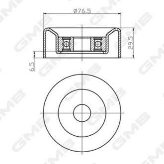 FORD Ролик Mondeo 1,8TDCi 08-, Focus 1,8TDCi 04-. GMB GTC0920 (фото 1)