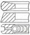 Поршневі кільця (106,5 STD 3,15-8-231) JOHN DEERE 540G III, 548G III, 5083E, 5085M, 5093E, 5095M 4WD, 5101E, 5105M, 5410, 5500, 5510, 5603, 5620, 5625, 624H LL, 653E, 7405, 7410, 7610 GOETZE (0818110000) зображення 1