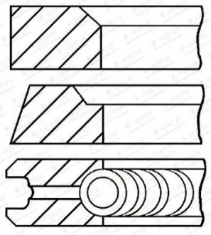 77,7 (+0,5) -231 Комплект поршньових кілець HYUNDAI ACCENT IV, ELANTRA IV, ELANTRA V, ELANTRA VI, I20 I, I30, I40 I, I40 I CW, IX20, IX35, TUCSON KIA CARENS III, CARENS IV 1.6D/1.7D 06.05 GOETZE 0843420700