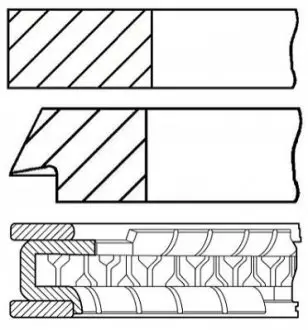 Комплект поршневих кілець GOETZE 0844260000 Купити в Україні