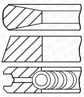 84 (STD) 5-8-231 Комплект поршньових кілець HYUNDAI IX35, IX55, SANTA FE IV, SANTA FÉ II, SANTA FÉ III, TUCSON KIA SORENTO II, SORENTO III, SPORTAGE III, SPORTAGE IV 2.0D/2.0DH/3.0D 03.06-09.22 GOETZE 0844640000