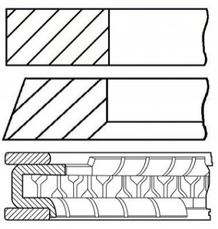 Кольца поршневые GOETZE 08-450007-10