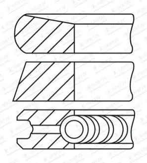 Кольца поршневые Fiat Ducato 2.3D 06- (88.00mm/STD) (2.5-2-2.5) = 8920640000 GOETZE 0845060000