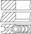 Комплект поршньових кілець (81мм (STD) 1-231) VOLVO 850, S70, S80 I, V70 I, V70 II AUDI 100 C3, 100 C4, A6 C4 VW CALIFORNIA T4 CAMPER, CRAFTER 30-35, CRAFTER 30-50 1T-D5252T 01.90-05.13 GOETZE (0850150010) зображення 1