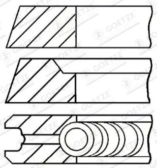 83 (+0,5) 5-1,5-231 Комплект поршньових кілець AUDI 100 C4, 80 B3, 80 B4, 90 B3, A4 B5, A4 B6, A6 C4, A6 C5, A8 D2, CABRIOLET B3, COUPE B3 SEAT ALHAMBRA, CORDOBA 2.0-2.8 08.88-12.17 AUDI VW GOETZE 0850180700 Купити в Україні
