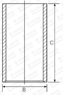Гильза цилиндра двигателя GOETZE 14-011031-00