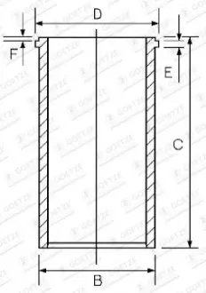 Гільза циліндра (98,48мм) PERKINS URSUS 3110 AKTIV FISCHER M 800 ALBAJAR 08, 10, 304, 366, 3000, 420, 4300, 4306, 4420, 4480, 5000 ALLIS CHALMERS 715, 715B, 715D AVELING-BARFORD 010, 011, 012 GOETZE 1404582000